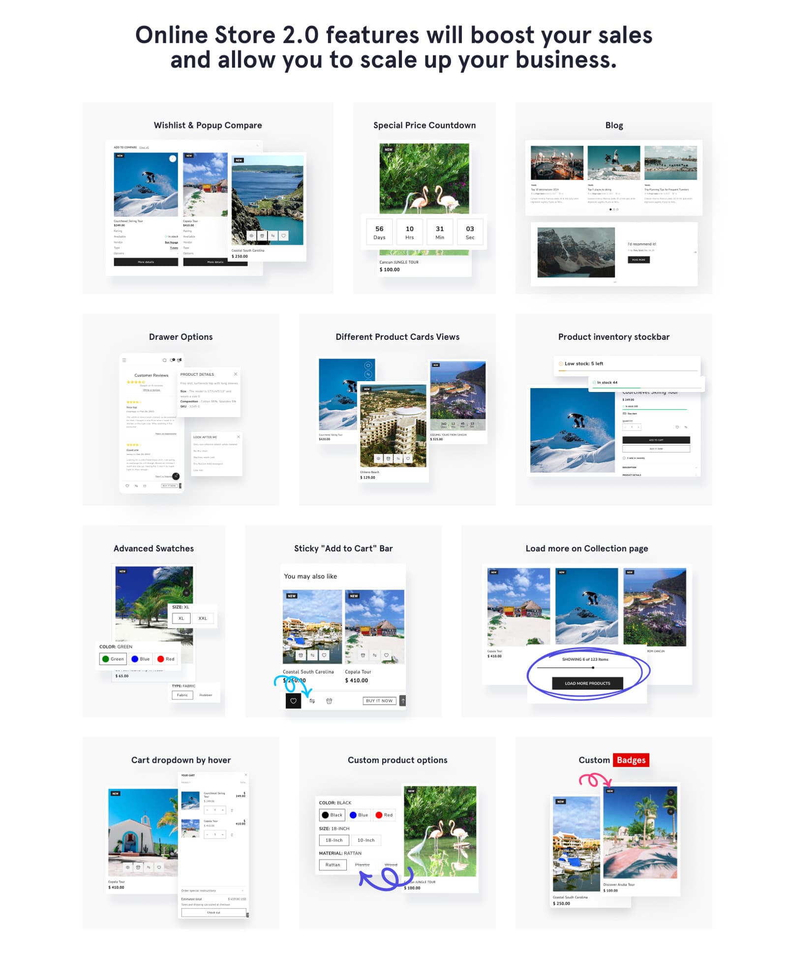 Wanderlust Ventures Travel Shopify Online Store 2.0 Theme - Screenshot 10