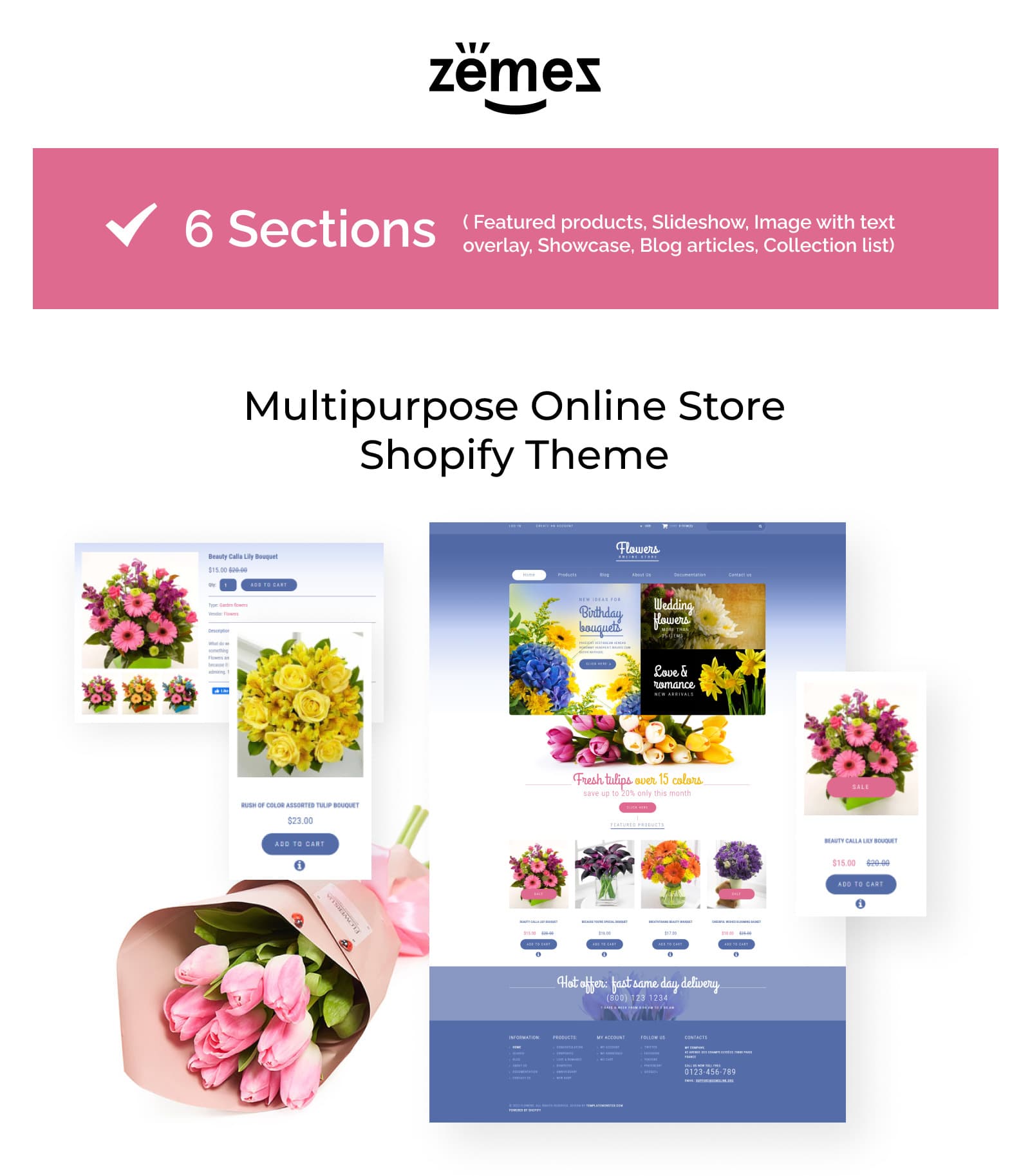 Flowers Store Shopify Theme - Screenshot 6