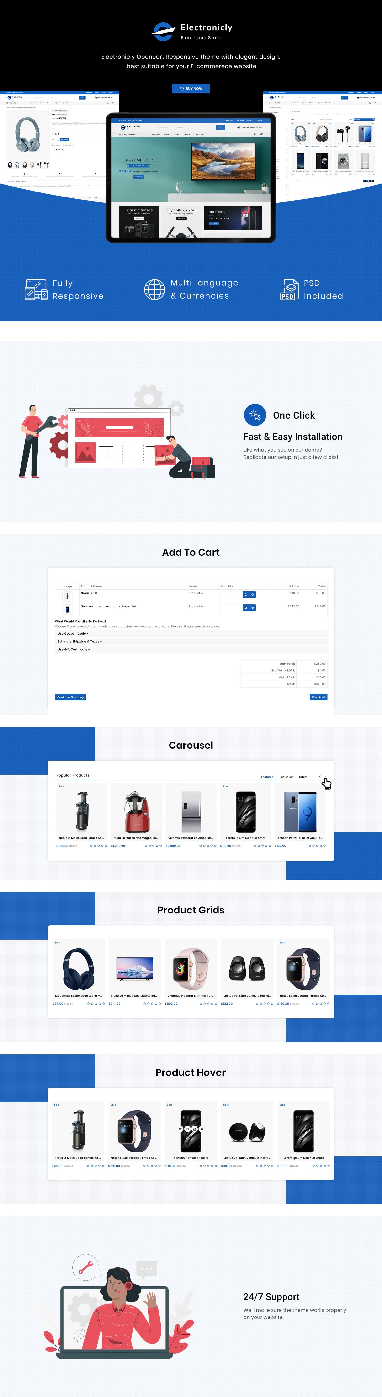 Electronicaly - The Shopping Mall OpenCart Template - Screenshot 6