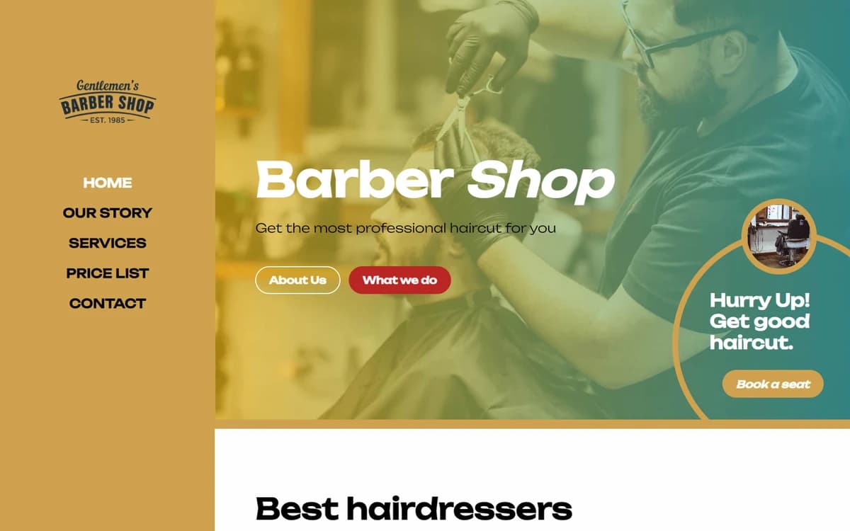 Barber Sho Free HTML Template