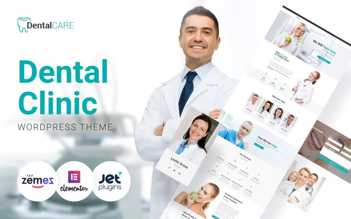 DentalCare - Dental Clinic WordPress Elementor Theme for Dentistry Practice Website