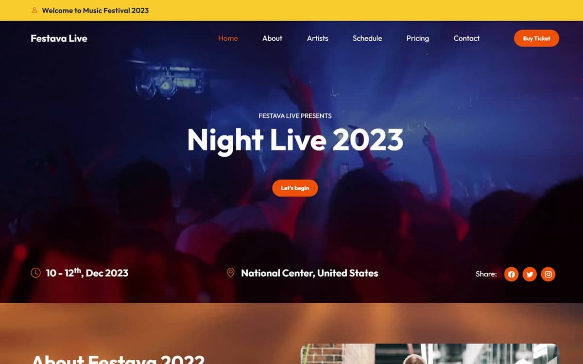 Festava Liv Free HTML Template