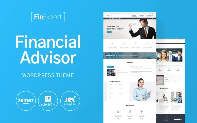 FinExpert - Financial Advisory & Investment Company WordPress Theme