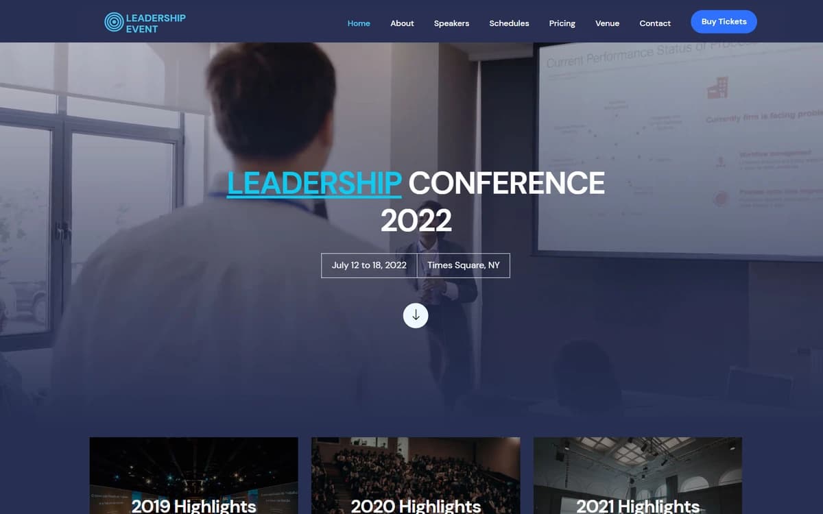 Leadership Even Free HTML Template