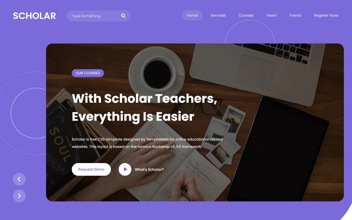 Scholar Free HTML Template