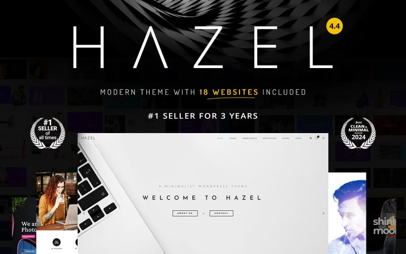 1 hazel clean minimalist multi purpose wordpress theme