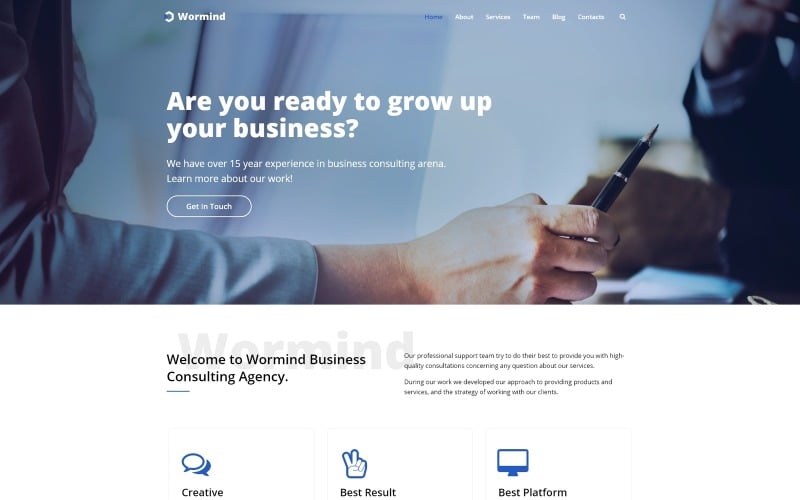 1053 wormind business multipurpose classic wordpress elementor theme
