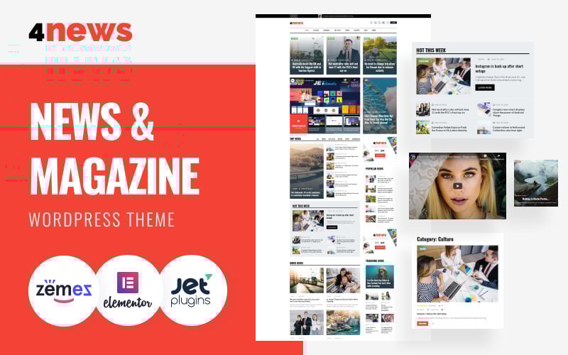 109 4news news and magazine wordpress elementor theme