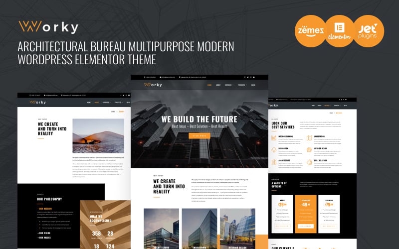 11 worky architectural bureau multipurpose modern wordpress elementor theme