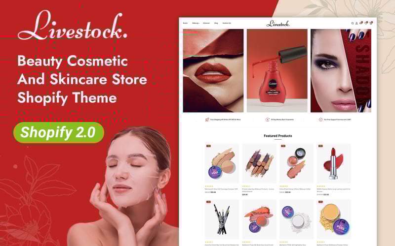 113 livestock beauty cosmetic and skincare store shopify 2.0 responsive theme