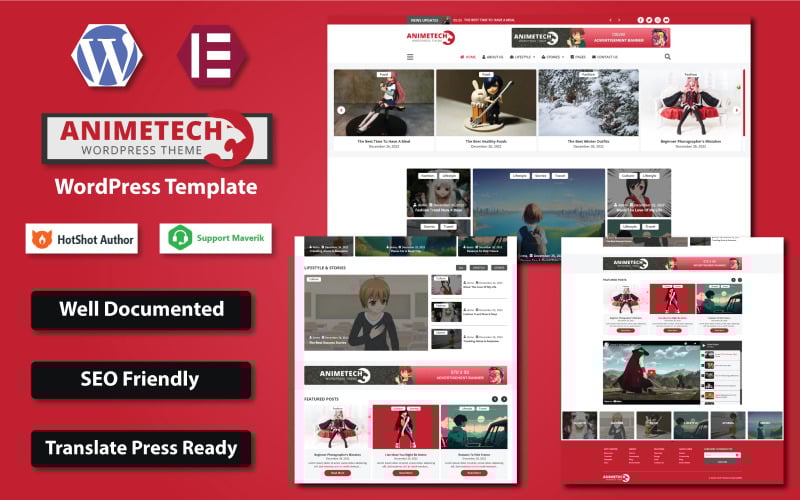 120 animetech – anime and manga news wordpress elementor template