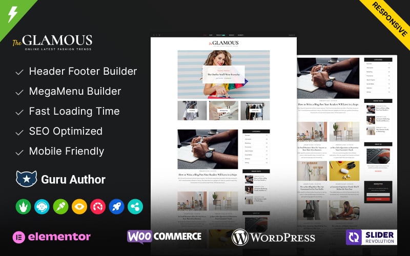 136 the glamous magazine and fashion blog wordpress theme