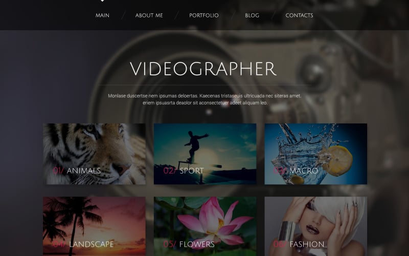 1434 videographer responsive wordpress theme