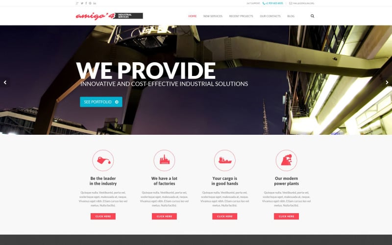 1467 industrial agency wordpress theme