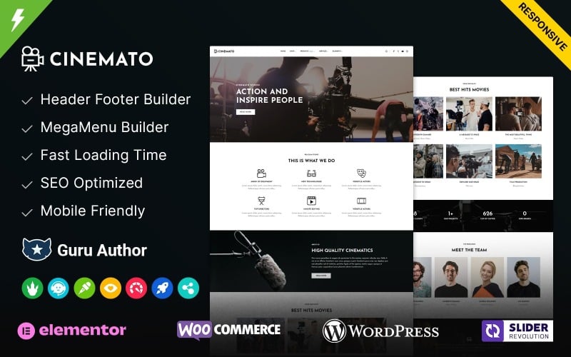 147 cinemato movie studio and film maker wordpress theme