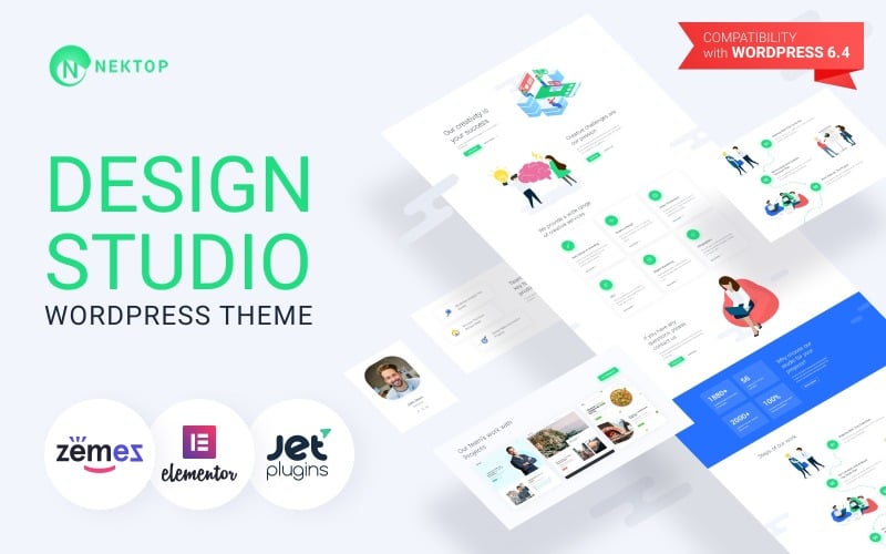 152 nektop design studio multipurpose creative wordpress elementor theme