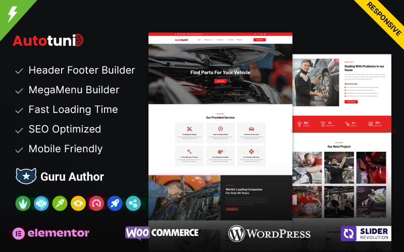 166 autotuni auto mechanic and car repair wordpress theme