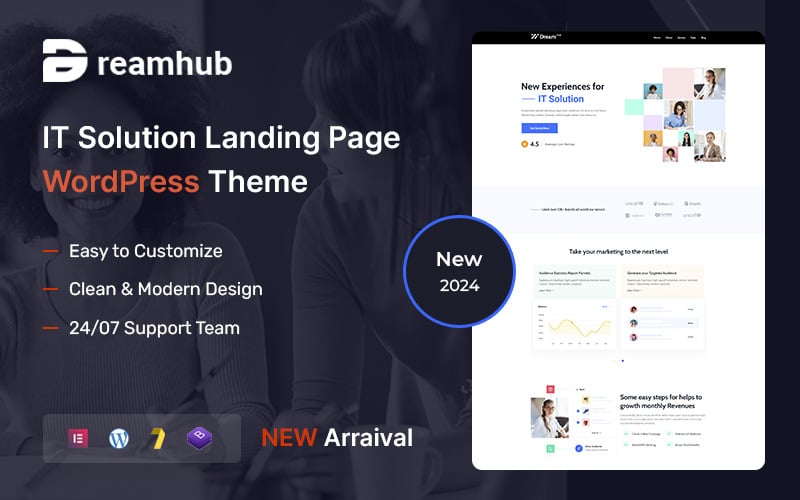 1709 dreamhub it solution and landing page wordpress theme