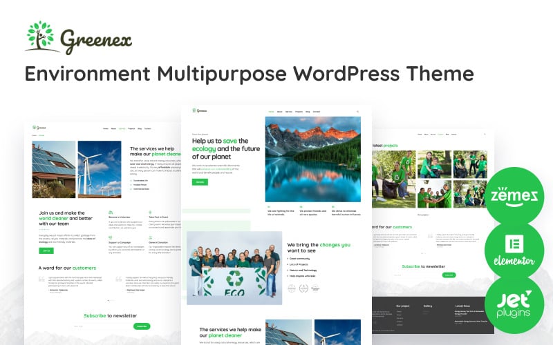 173 greenex environment multipurpose wordpress elementor theme