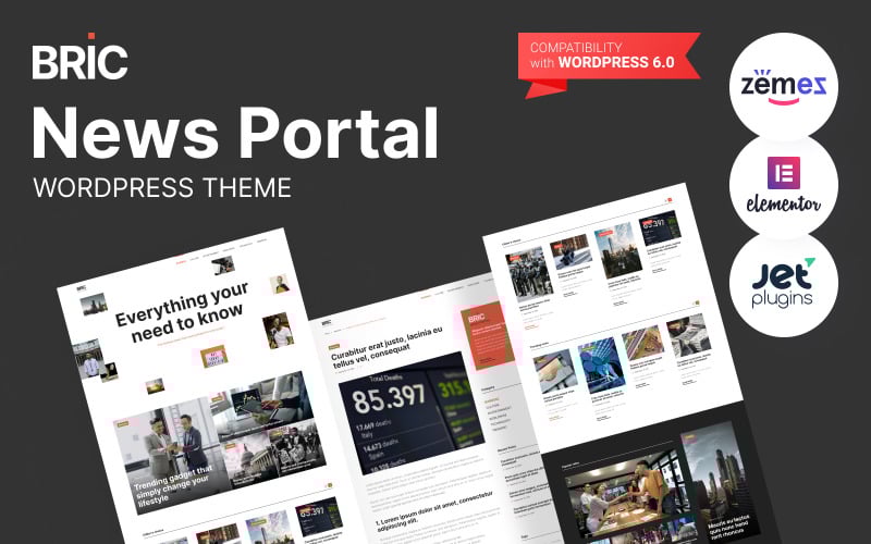 184 bric newspaper news portal wordpress theme