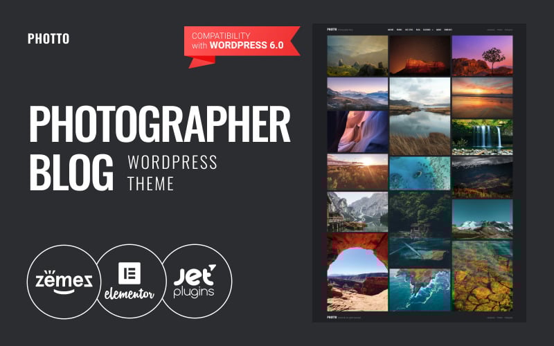 190 photto photographer blog wordpress elementor theme