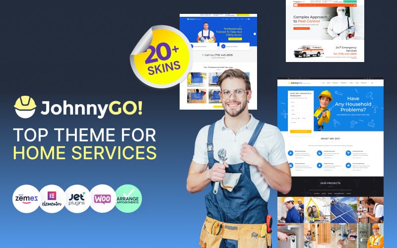 195 johnnygo multipurpose home services wordpress theme