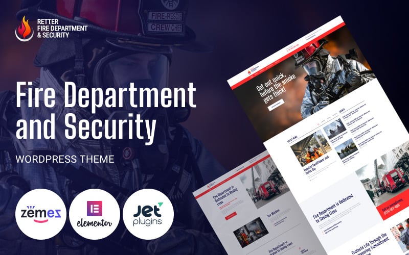196 retter fire department and security wordpress theme