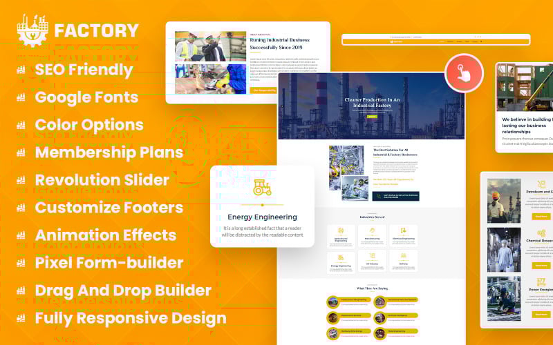 1967 factory industrial business wordpress theme