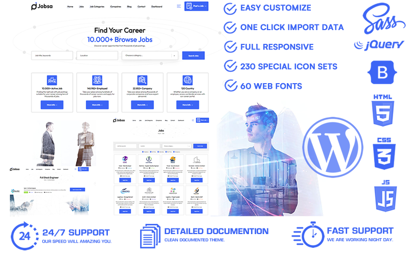 1990 jobsa career and job portal wordpress theme