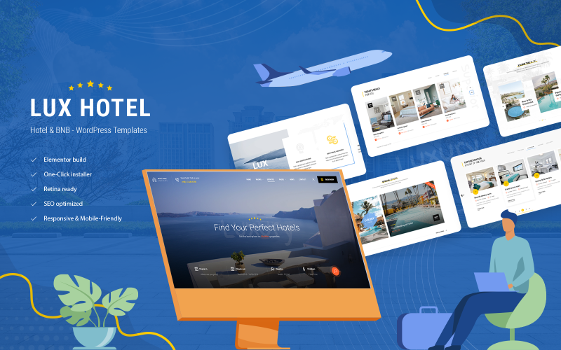 2156 hotel and bnb wordpress theme luxhotel