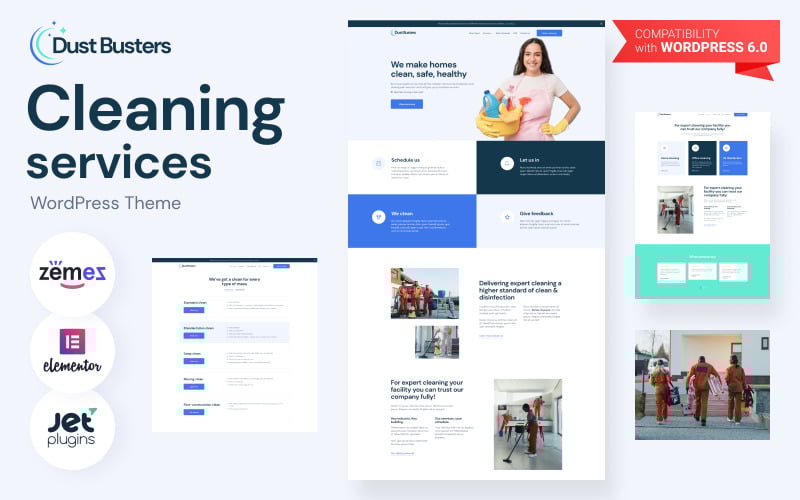 217 dust busters cleaning services business wordpress theme