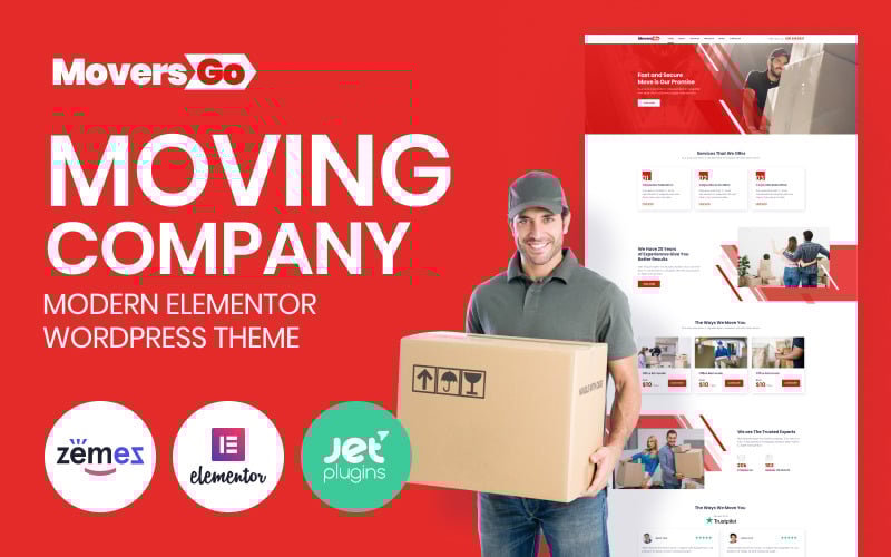 218 moversgo moving company modern wordpress elementor theme
