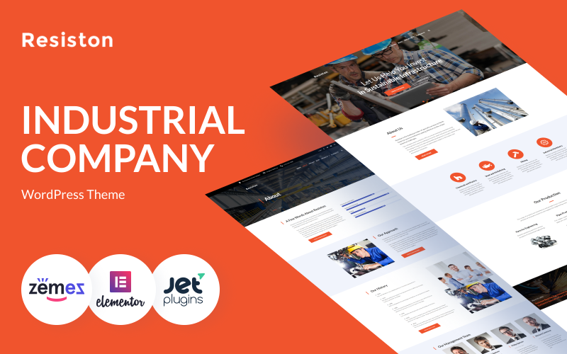 224 resiston industrial company wordpress elementor theme