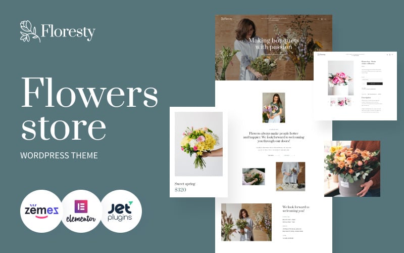 225 floresty flower boutique and florist wordpress theme