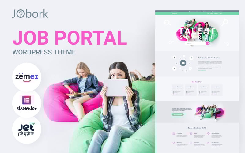 236 jobork job portal template wordpress theme