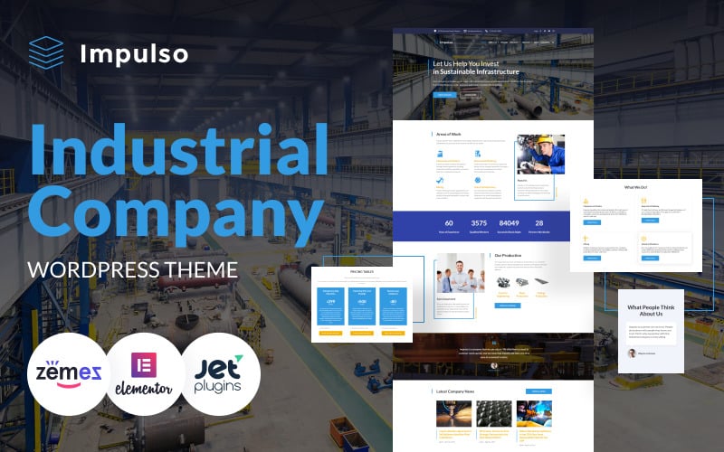238 impulso industrial company wordpress elementor theme