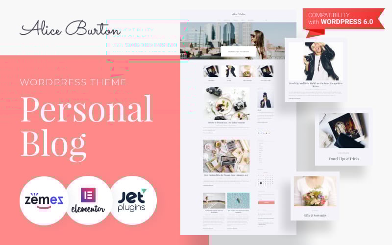243 aliceburton personal blog wordpress elementor theme