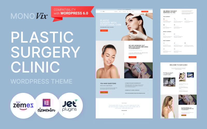 247 monovix plastic surgery clinic wordpress theme
