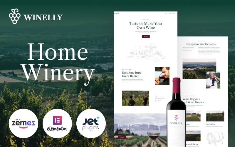 251 winelly wine tasting theme with wordpress elementor theme