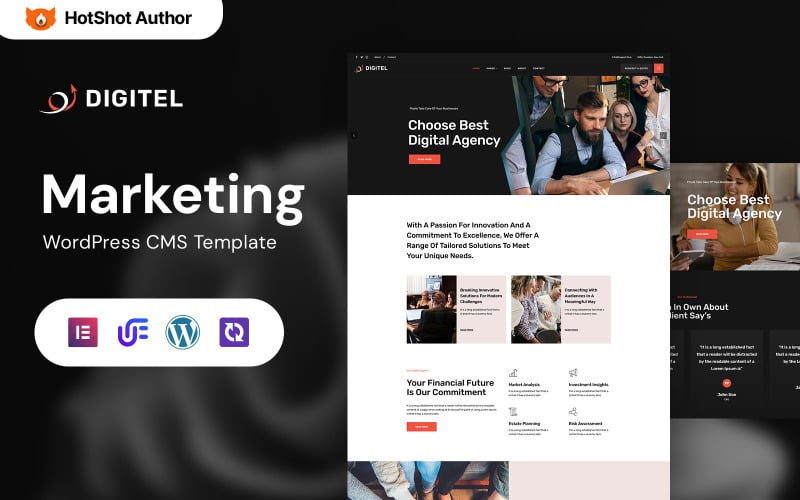 2512 digitel business marketing wordpress elementor theme