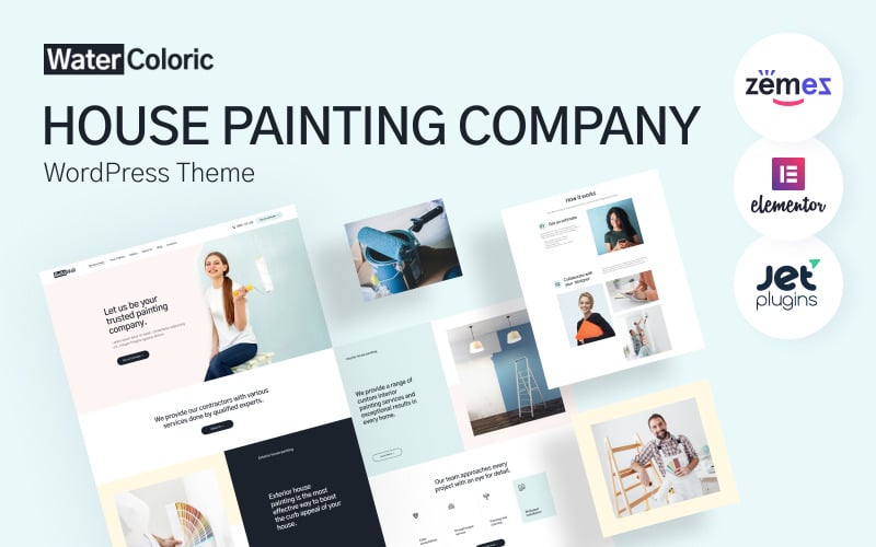 265 watercoloric house painting company wordpress theme