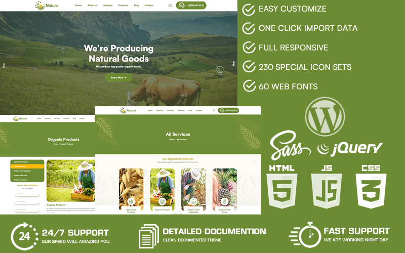 2700 natura agricultural farm wordpress theme