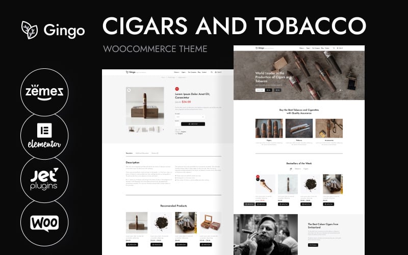 271 gingo cigars and tobacco wordpress theme