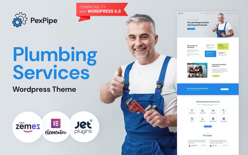 274 pexpipe plumbing services wordpress theme