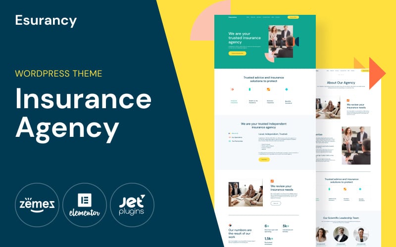 280 esurancy insurance agency services wordpress theme