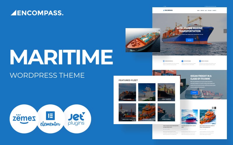 30 encompass transportation maritime wordpress theme