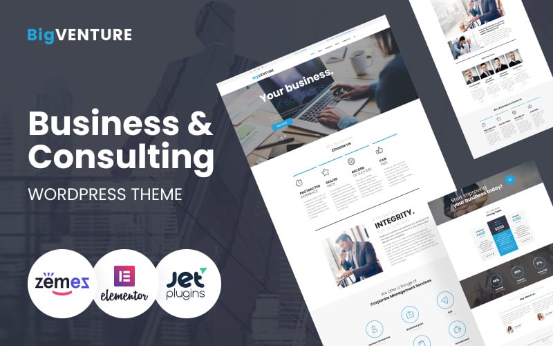 300 bigventure business and consulting wordpress elementor theme