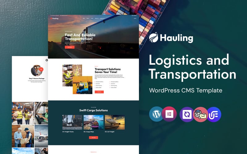 309 hauling logistics transportation and cargo services wordpress elementor theme