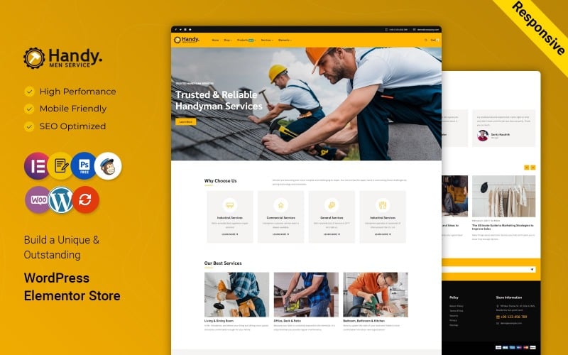319 handyman handyman plumber renovation maintenance service elementor wordpress theme