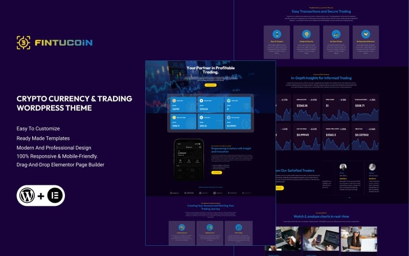 320 fintucoin cryptocurrency and trading wordpress theme